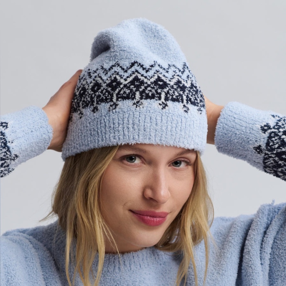 BAREFOOT DREAMS COZYCHIC FAIR ISLE BEANIE — NWT